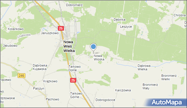 mapa Nowa Wioska, Nowa Wioska gmina Nowa Wieś Wielka na mapie Targeo